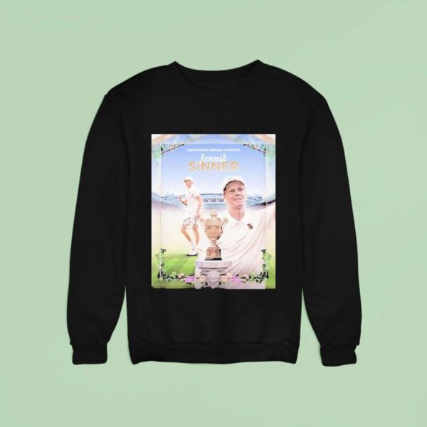 Jannik Sinner World No Defeats Carlos Alcaraz To Claim Wimbledon Champion Trophy Sweatshirt