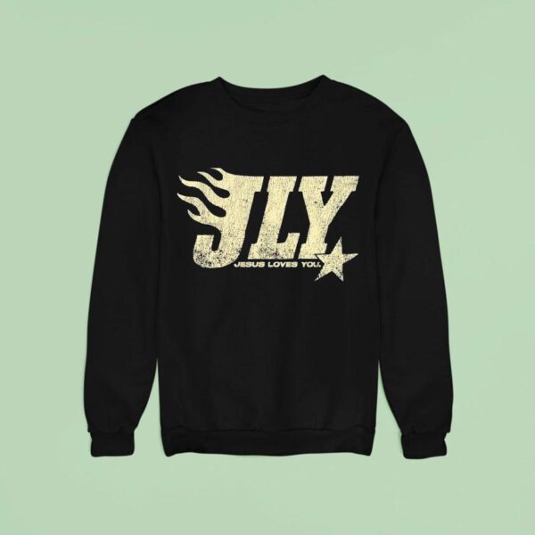 Jly Jesus Loves You Flame Logo Sweatshirt