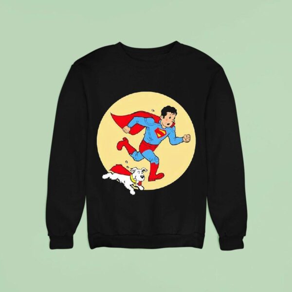 Kal El And Krypto Style Of The Adventures Of Tintin Sweatshirt
