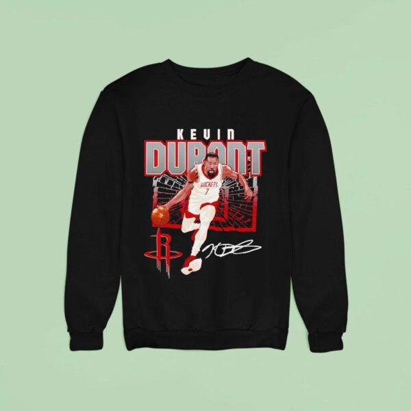 Kevin Durant Houston Rockets Basketball Singature Sweatshirt