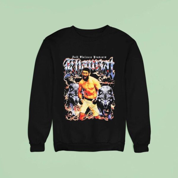 Khamzat Chimaev Born In War Full Violence Wolfs Sweatshirt