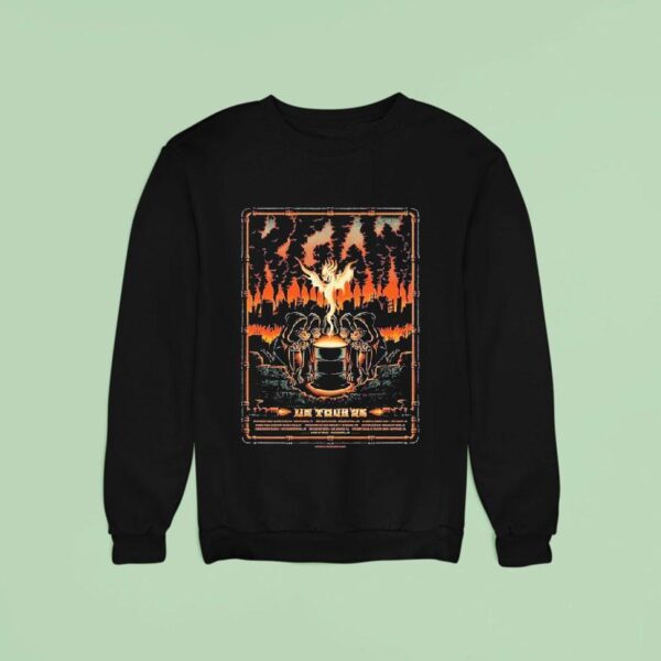 King Gizzard And The Lizard Wizard Us Tour Phoenix Fire With Cities Lis Sweatshirt