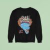Lady Gaga Wearing Ozzy Osbourne Blue Demon Tattoo Tour Sweatshirt
