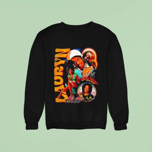 Lauryn Hill Vintage Soul Hip Hop Collage Graphic Sweatshirt