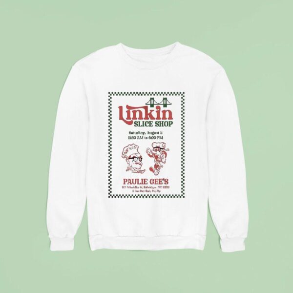 Linkin Park Slice Shop Pizza Rock Themed August At Paulie Gee S Slice Ny Pop Up Sweatshirt