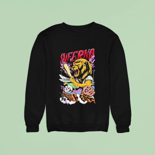 Lion Inferno Bring The Heat Baseball Sweatshirt