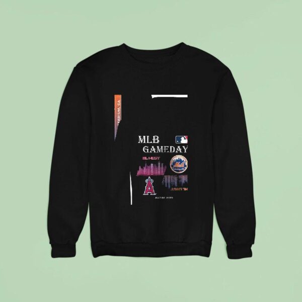 Los Angeles Angels Vs New York Mets Mlb Gameday Schedule Skyline City Sweatshirt