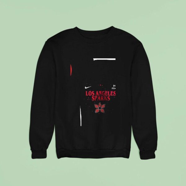 Los Angeles Sparks Stranger Things Rebel Swingman Sweatshirt