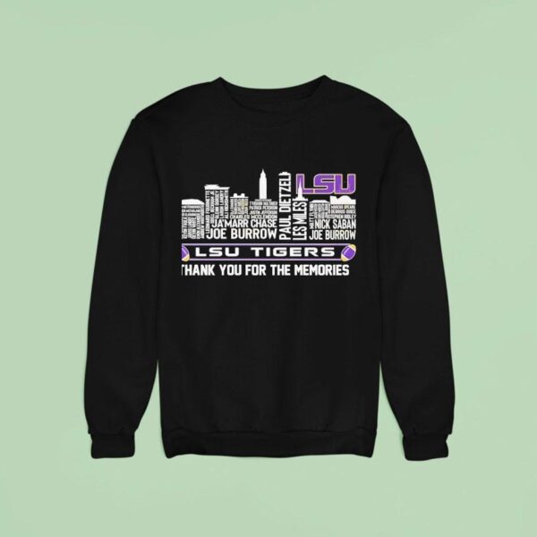 Lsu Tigers Thank You For The Memories Sweatshirt