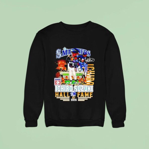 Mariners Ichiro Suzuki Hall Of Fame Signature Sweatshirt