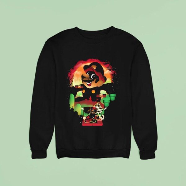 Mario In His Role In Super Mario Bros And Mario Kar Sweatshirt