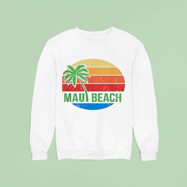 Maui Beach Palm Sunrise Vintage Sweatshirt