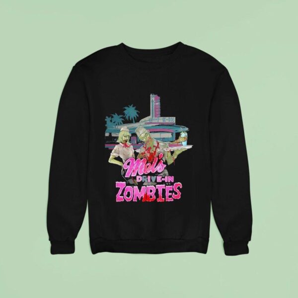 Mel S Drive In Zombies Halloween Sweatshirt