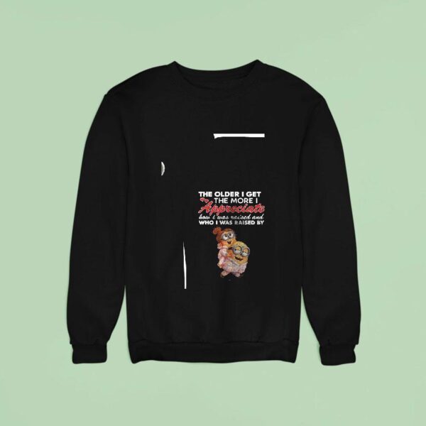 Minion The Older I Get The More I Appreciate How I Was Raised And Who I Was Raised By Sweatshirt