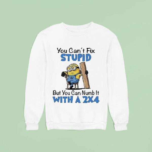 Minion You Can T Fix Stupid But You Can Numb It With A Sweatshirt