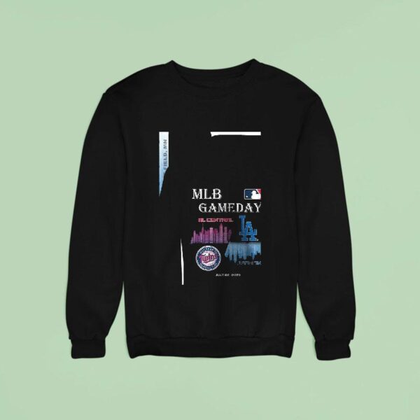 Minnesota Twins Vs Los Angeles Dodgers Mlb Gameday Schedule Skyline City Sweatshirt