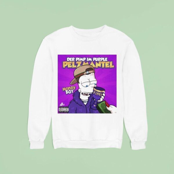Money Boy Der Pimp Im Purple Pelz Mantel Sweatshirt