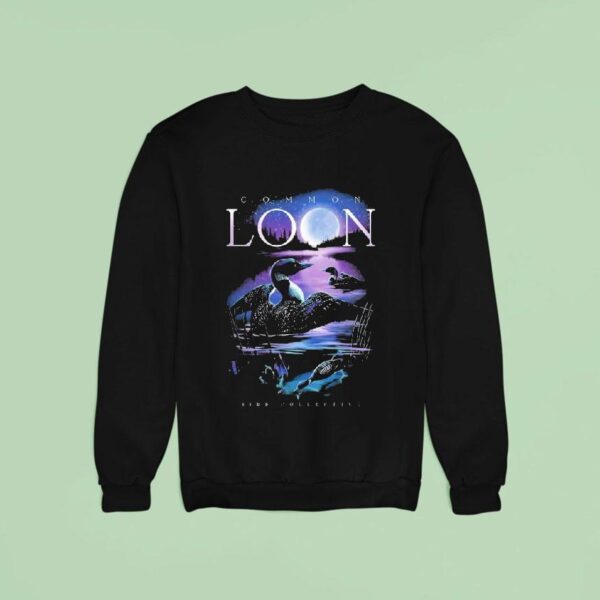 Moonlit Common Loon Bird Collective Sweatshirt