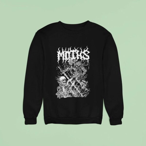 Moths Like Moths To Flames The Cycles Of Trying To Cope Skeleton Sweatshirt
