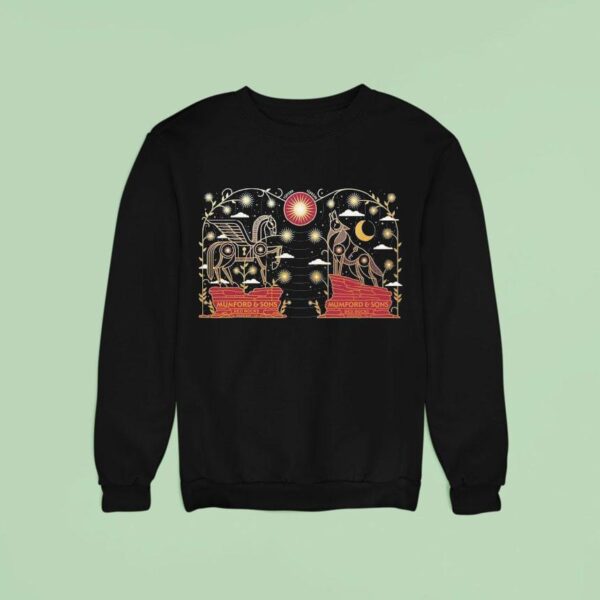 Mumford Sons Tour Red Rocks Moddison Co Horse Wolf Sweatshirt