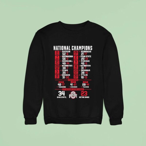 National Champions Cfp National Championship Ohio State Beat Notre Dame Sweatshirt