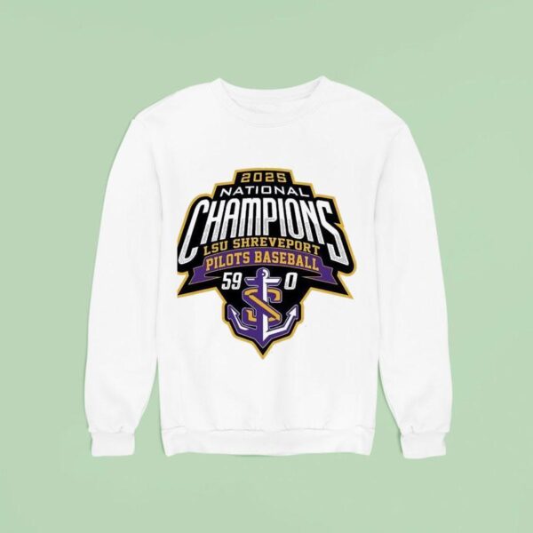 National Champions Lsu Shreveport Pilots Baseball Sweatshirt