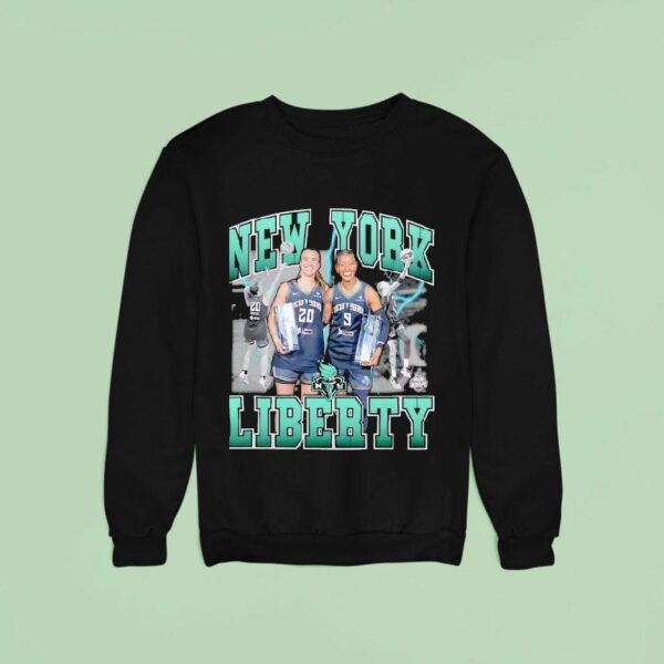 New York Liberty Sabrina Ionescu And Natasha Cloud Lightning Sweatshirt
