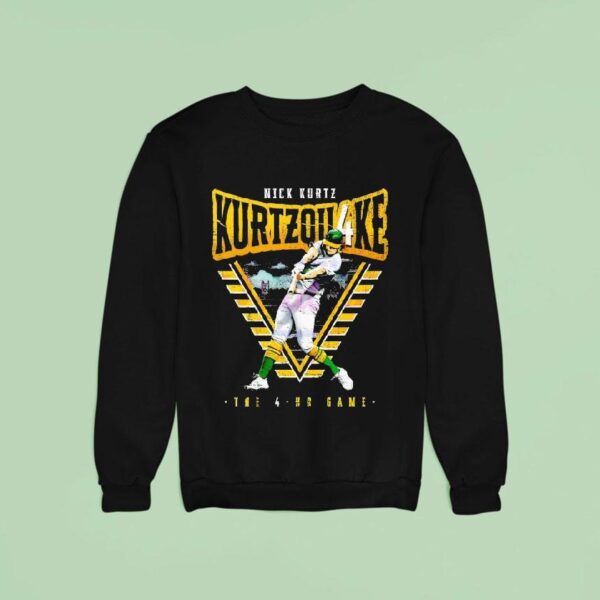Nick Kurtz Baseball Four Home Run Game Sacramento Grunge Sweatshirt