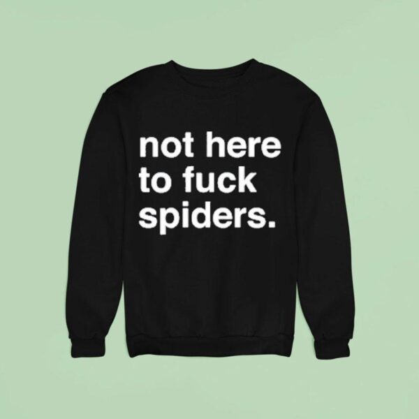 Not Here To Fuck Spiders Sweatshirt