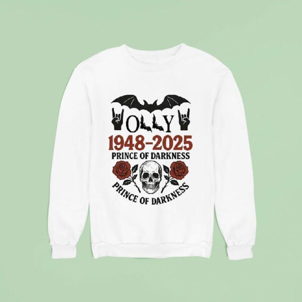 Ozzy Osbourne Prince Of Darkness Skull Roses Sweatshirt
