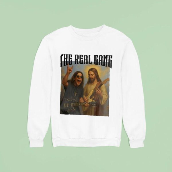 Ozzy Osbourne And Jesus The Real Gang In Heaven Sweatshirt