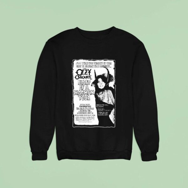 Ozzy Osbourne Diary Of A Madman Tour Des Moines Just When You Thought It Was Safe To Do Back To A Concer Sweatshirt