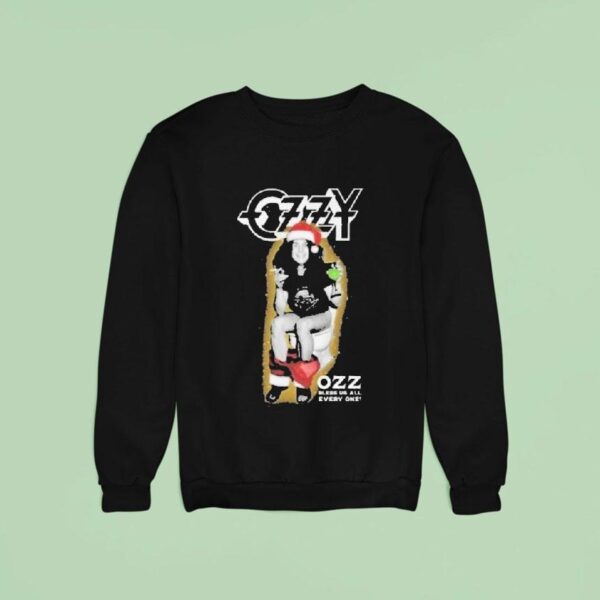 Ozzy Osbourne Ozz Bless Us All Every One Christmas Sweatshirt