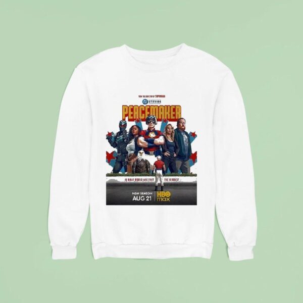 Peacemaker Season Wall Reflection Art With Heroic Parody Theme On August Sweatshirt