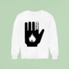 Pedro Pascal Wearing Ceasefire Now Msf White Sweatshirt