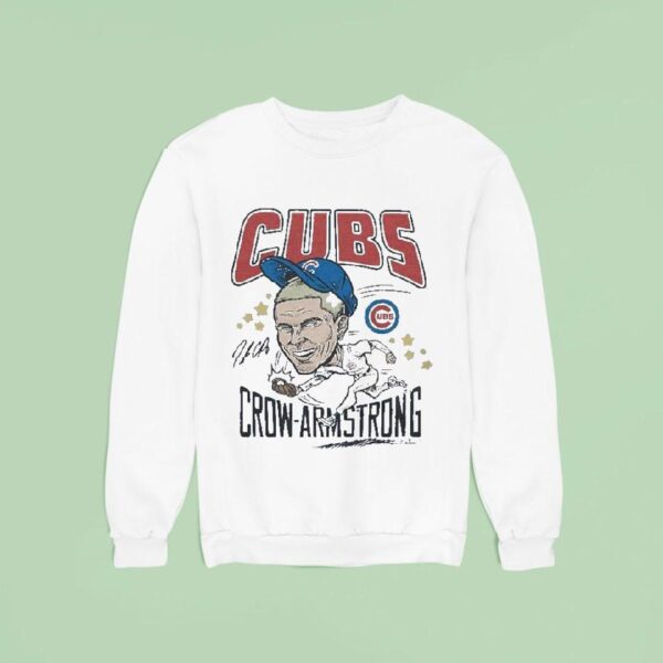 Pete Crow Armstrong Chicago Cubs Caricature Signature Sweatshirt