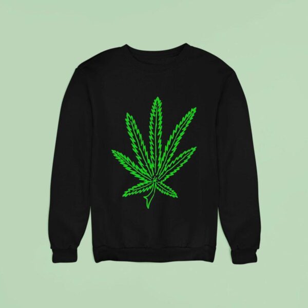 Pot Leaf Weed Logo Sweatshirt