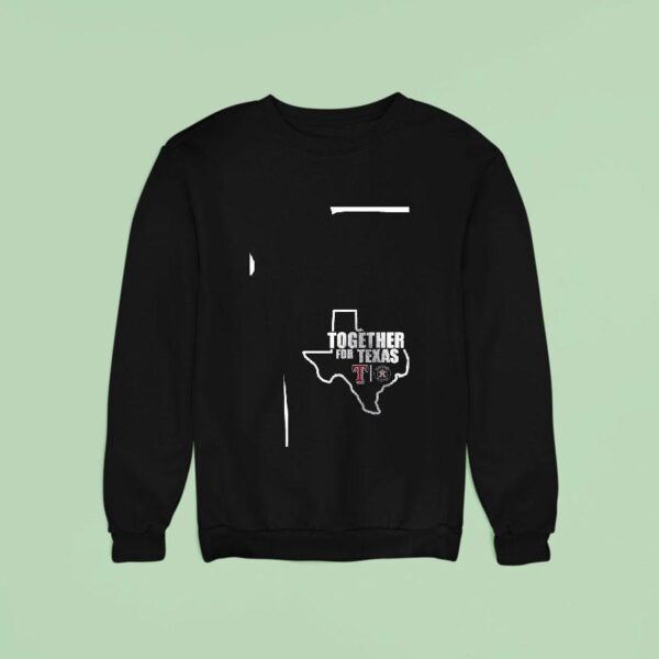 Pray For Texas Rangers Houston Texas When You Go Through Deep Waters I Will Be With You Sweatshirt