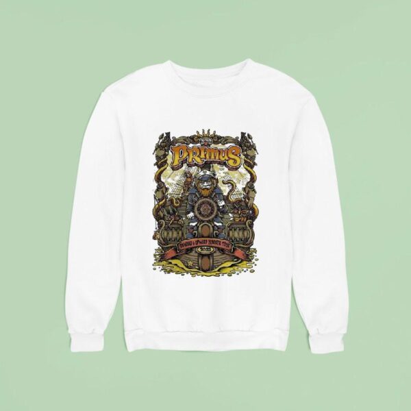 Primus Tour Onward Upward Summer Tour At Sea In Usa On Summer Pirate Cheese Ship Sweatshirt