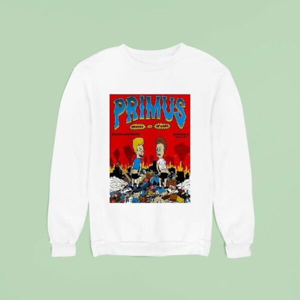 Primus X Beavis And Butt Head Concert Music At The Iroquois Amphitheater In Louisville Ky On July Sweatshirt