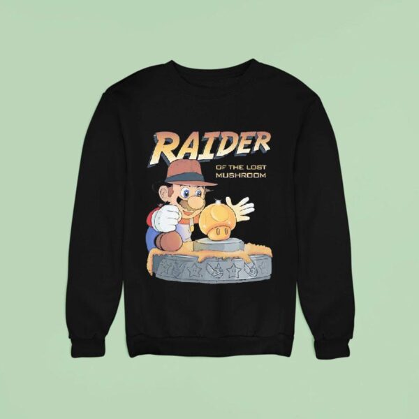 Raider Of The Lost Mushroom Mario As Indiana Jones Sweatshirt
