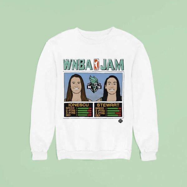 Sabrina Ionescu And Breanna Stewart New York Liberty Wnba Jam Sweatshirt