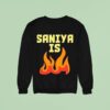Sabrina Lonescu Wearing Saniya Is Fire Sweatshirt