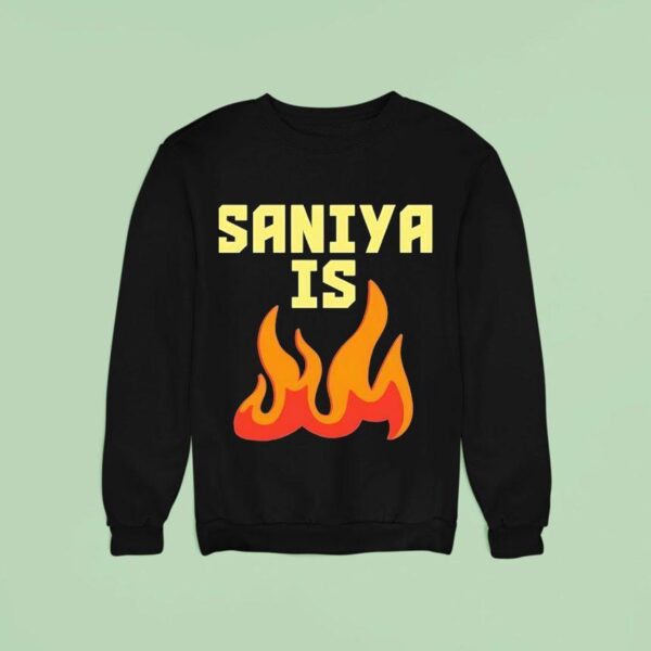 Sabrina Lonescu Wearing Saniya Is Fire Sweatshirt