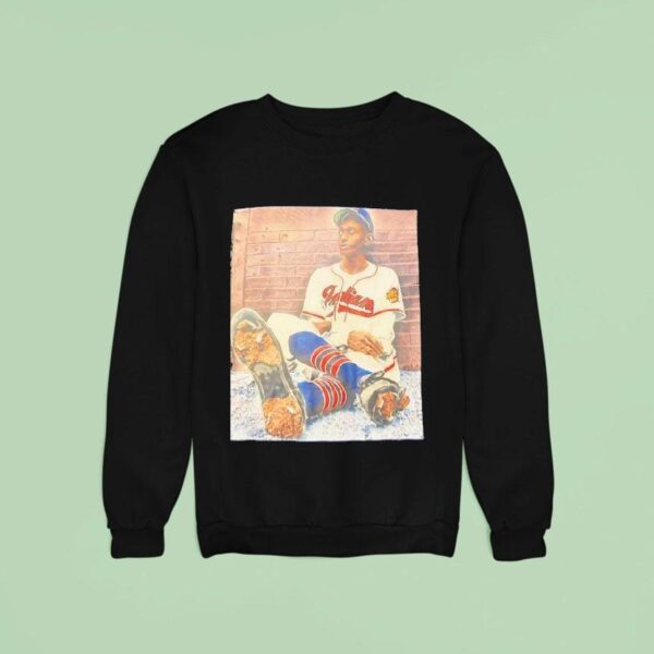 Satchel Paige Cleveland Indians Baseball Drawing Sweatshirt