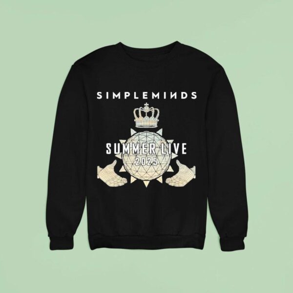 Simple Minds Claddagh Summer Live Itinerary Globe Hands Sweatshirt