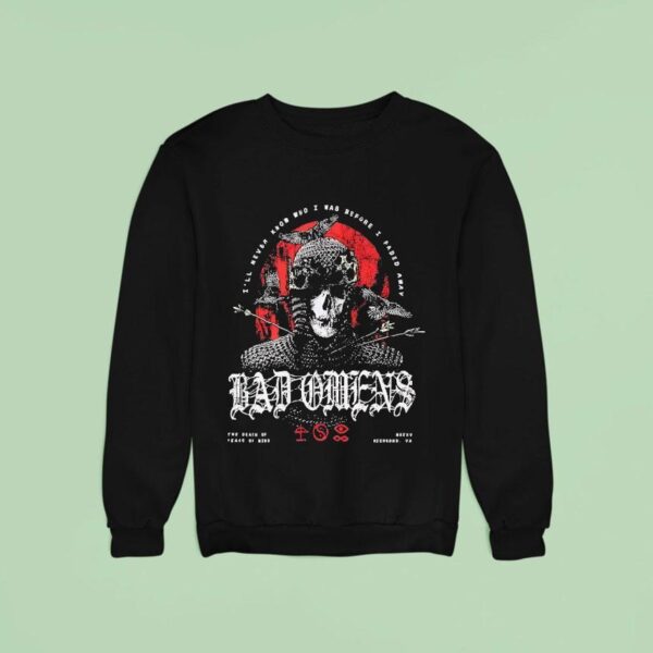 Skeleton Bad Omens The Death Of Peace Of Mind Medieval King Sweatshirt