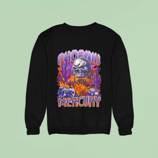 Skull Phoenix Mercury Basketball Graphic Sweatshirt
