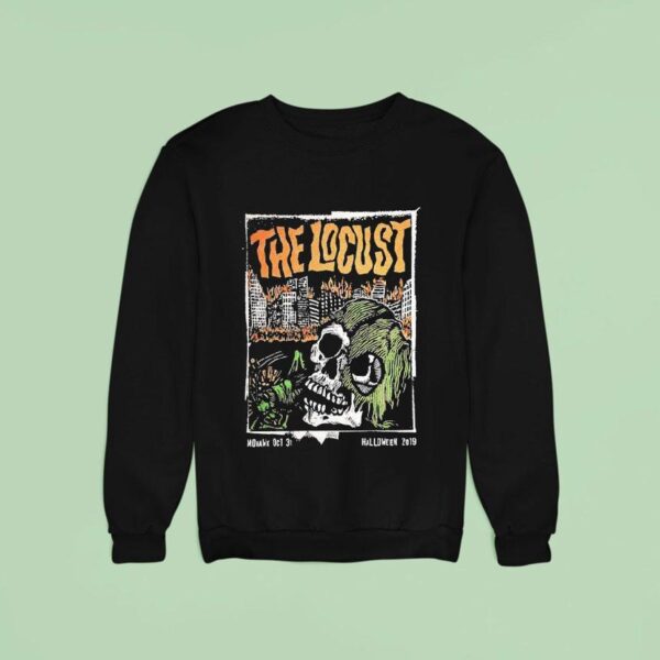 Skull The Locust Mohawk Oct Halloween Sweatshirt