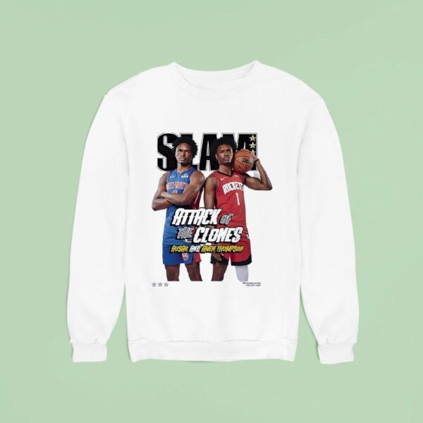Slam Ausar Thompson X Amen Thompson Attack Of The Clones Magazine Sweatshirt